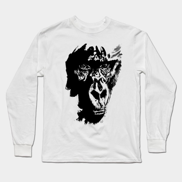 gorilla Long Sleeve T-Shirt by pechane